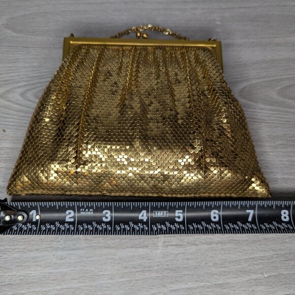 Vintage Whiting & Davis Gold Metal Mesh Handbag w/Original Comb, Change Purse - Picture 10 of 16